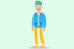 A Happy Boy Vector Illustration: Graphics & Illustrations