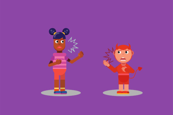 Angry Kid Halloween Graphics & Illustrations for Editors