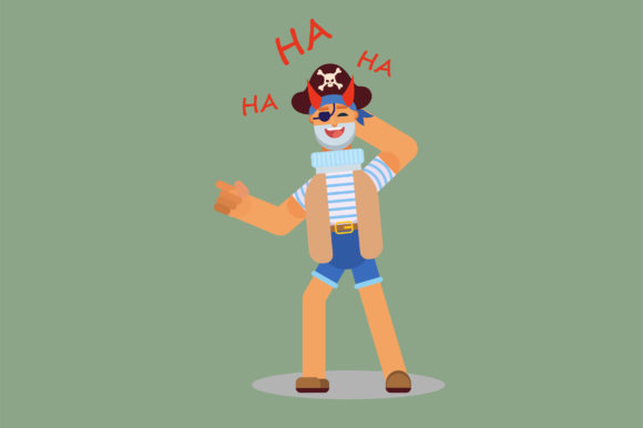 Character - a Pirate Excessive Laughter Graphics