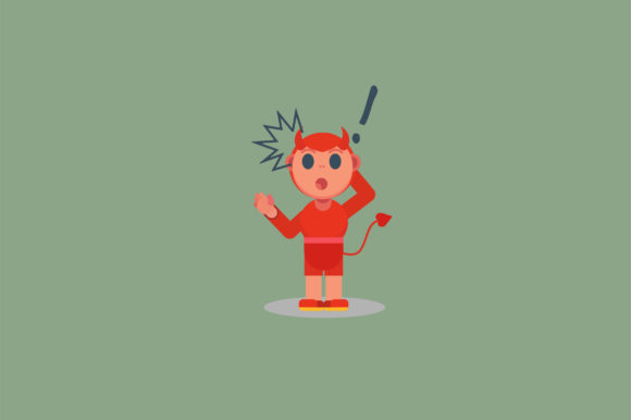 Character, Little Boy with Devil Costume Graphics
