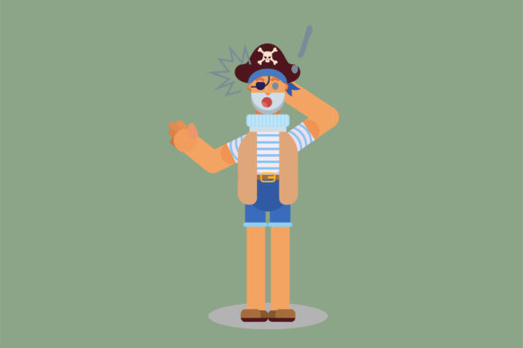 Character - Pirate Shocked Expression: Graphics & Illustrations Review