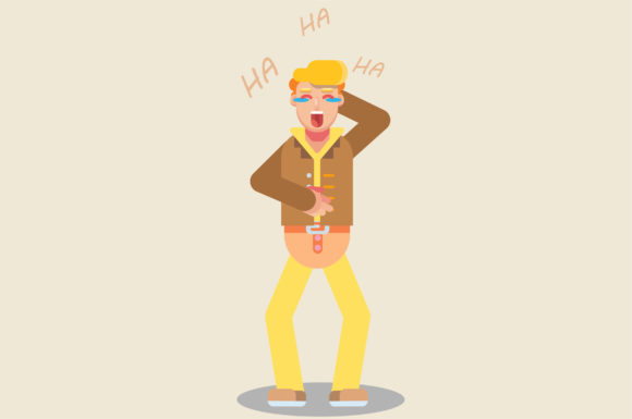 Characters of a Happy Farmer Graphics and Illustrations