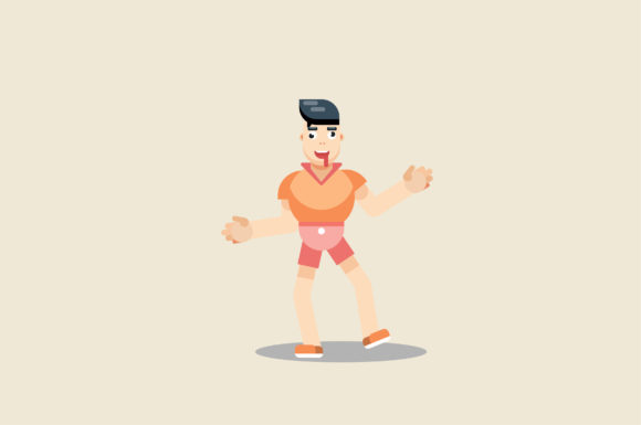 Characters of Cute Boy: Graphics for Local Branding