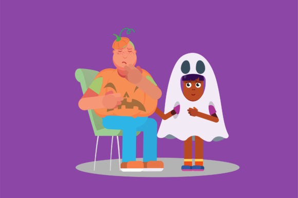 Characters of Sad Boy with Costume Graphics