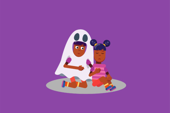 Characters of Sad Twins - Halloween Graphics
