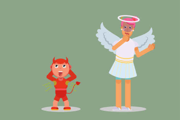 Disgusting Little Devil Characters Graphics and Illustrations
