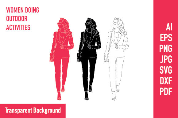 Flat Illustration Women on the Street: Graphics for Creative Projects