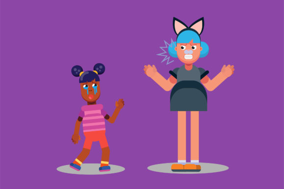 Girl Scold Little Kid: Graphics & Illustrations Review