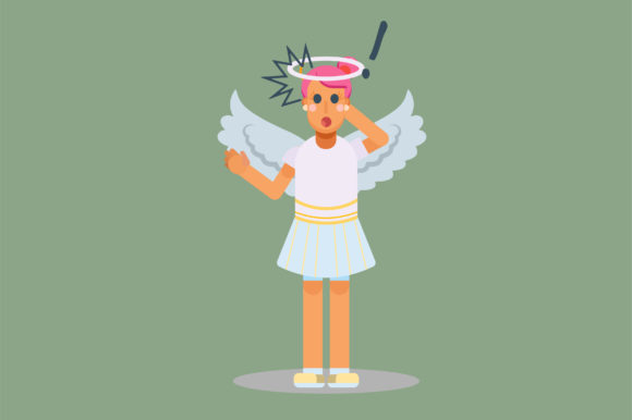 Halloween Character - a Confused Angel