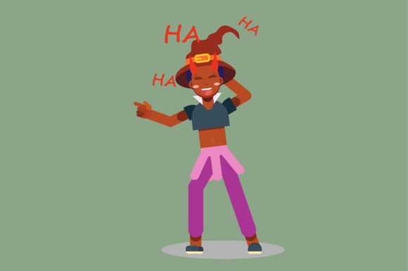 Halloween Character - a Witch Evil Laugh