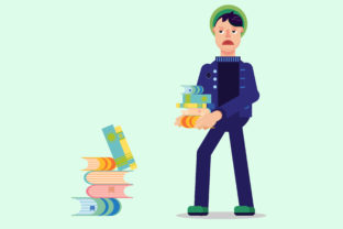 Happy College Vector Illustration for Craft Graphics