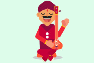 Indian Character Vector Illustration Graphics