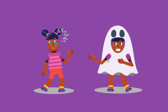 Little Twin Girls Who Fight Graphics & Illustrations