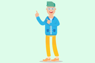 Student Character Vector Illustration: A Graphics Review for Designers