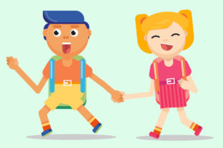 Students Character Vector Illustration: Graphics for Content Publishers