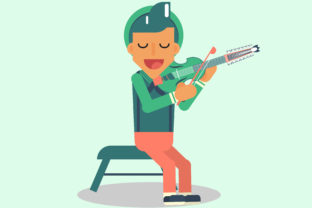 Talented Boy Vector Illustration Graphics