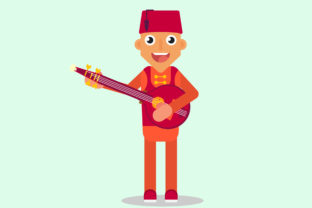 Turkish Character Vector Illustration Graphics